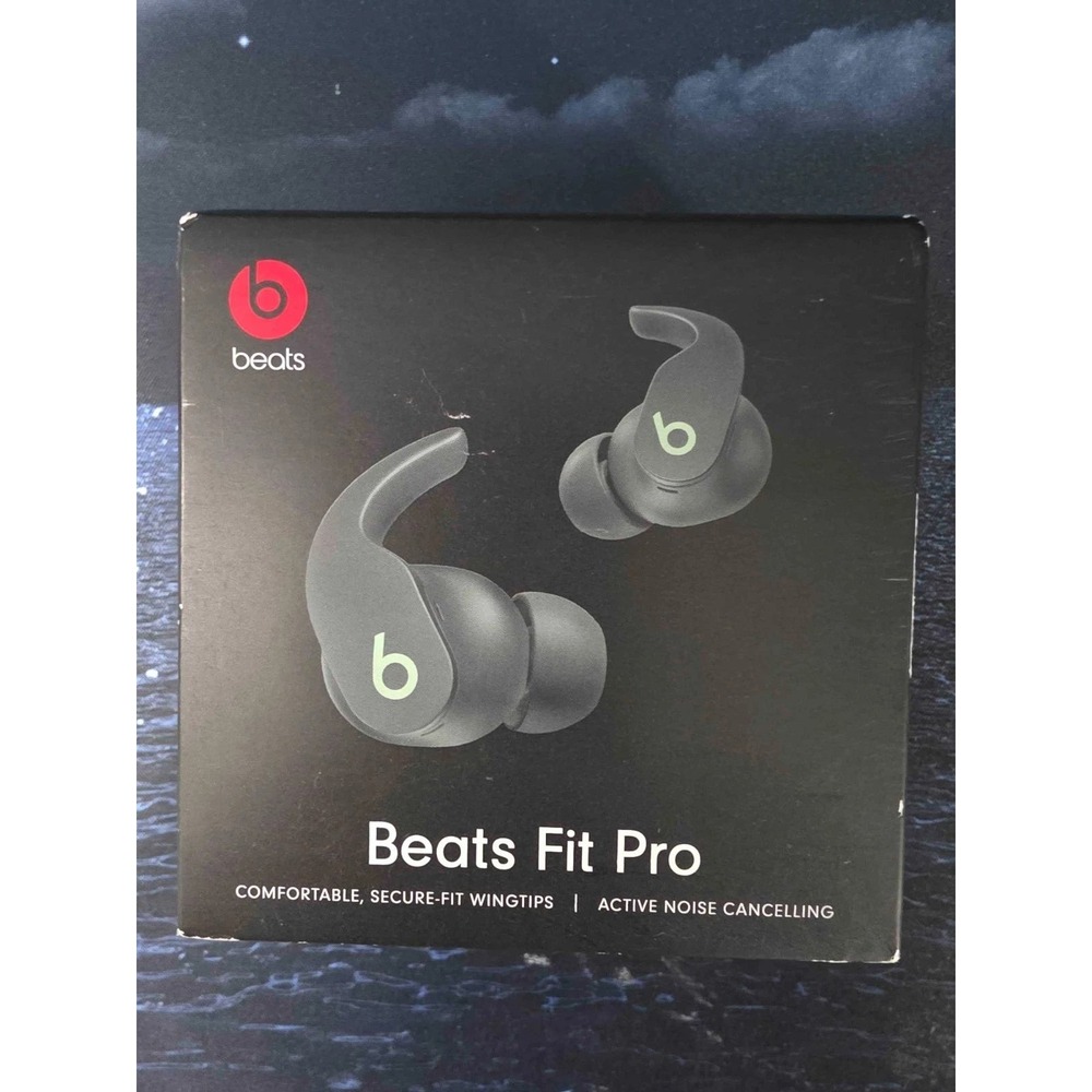 Beats Fit Pro True Wireless Noise Cancelling In-Ear Earbuds Sage Gray MK2J3LL/A